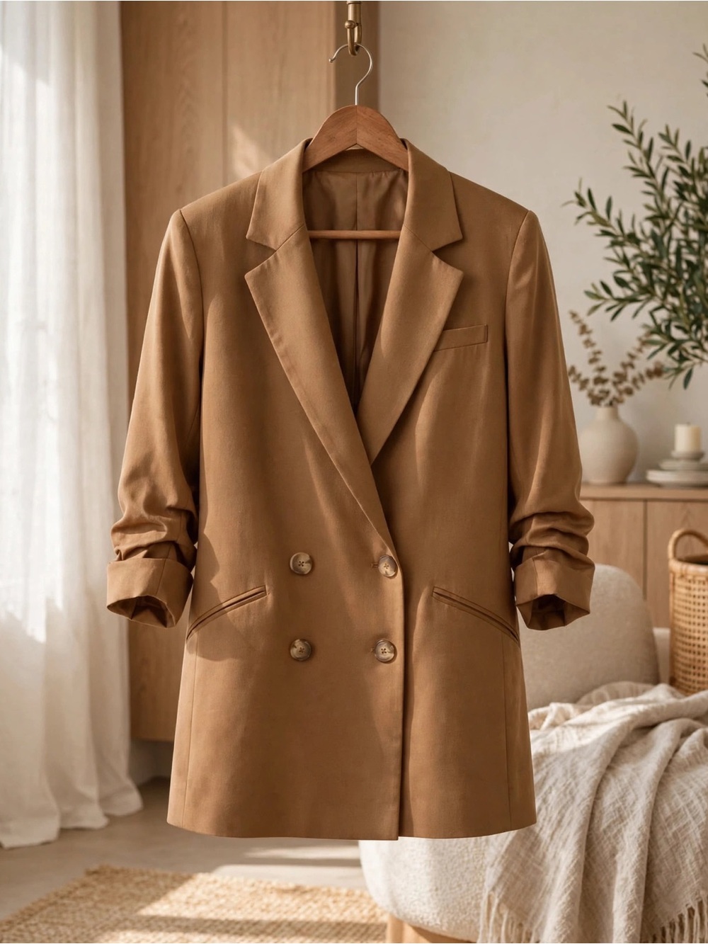 Veronica Beard Rupert Blazer
Women's Tan Double-Breasted Blazer Sz 2 - Picture 5 of 11